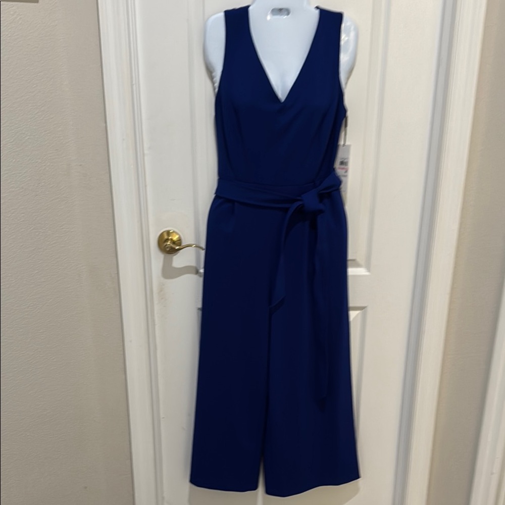 Calvin Klein Blue v neck jumpsuit